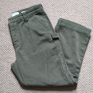 Utility Wide Leg Olive Drab Corduroy Pants